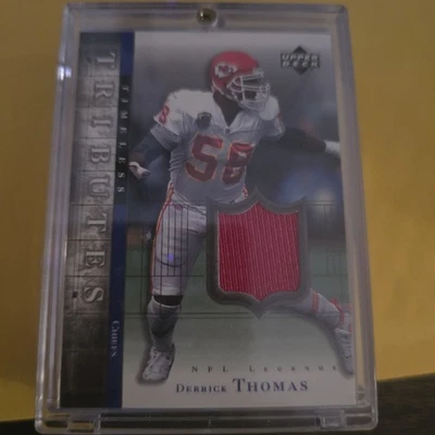 2001 Upper Deck Derrick Thomas Timeless Tributes Patch TT-DT Game Worn Jersey - Image 1 of 2