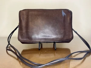 Vintage Coach Basic Tasche Mokka Leder Nr. 9455 Clutch Schulter Crossbody 80er Jahre - Bild 1 von 24