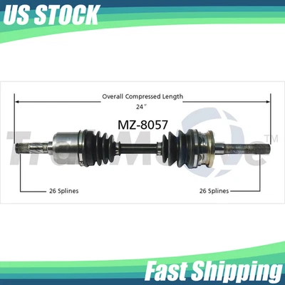 For 1987 1988 1989 1990 1991 1992 1993 Mazda B2600 1PC Front Right CV Axle Shaft - Image 1 of 4