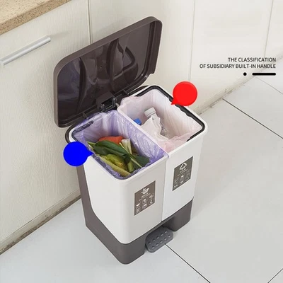 Recycling Kitchen Step Trash Can Indoor Dustbin Garbage Can - Image 1 of 4
