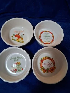 Set aus vier Royal Norfolk Mini Kuchen Herbst Schalen - Bild 1 von 2