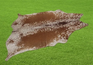 100% Genuine Cow hide Rug Area Carpet Skin Leather 14.69 sq.feet (46"x46") A-315 - Picture 1 of 3