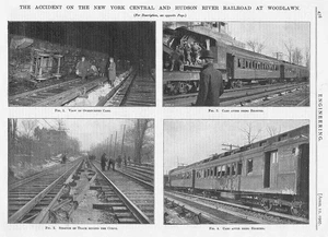 1907 3x Engineering Prints -Train Crash on New York Central Railroad at Lawnroad - Picture 1 of 2