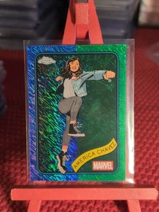 2025 Topps Marvel No.153 America Chavez Blue & Green Shimmer Refractor #138/199 - Picture 1 of 6