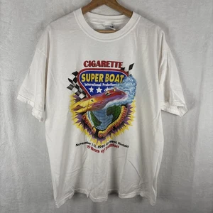 Vintage 1999 Cigarette Super Boat World Championship T-shirt White Sz XL - Picture 1 of 6