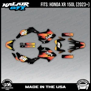 Graphics Decal Kit for Honda XR150L XR 125L ( 2023+) Splash Series - Red Yellow - Picture 1 of 4