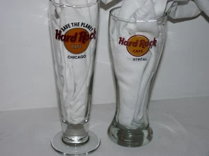 2 - Hard Rock Café Sammlerstück Pilsner Biergläser Chicago Montreal - Bild 1 von 14