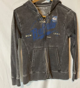Buffalo David Bitton Burnout Gray Full Zip Lightweight Hoodie, Youth Medium 2016 - Picture 1 of 7