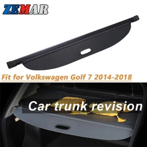Car Rear Trunk Cargo Cover For Volkswagen Golf 7 2014-2018 Security Shade Shield - Picture 1 of 4