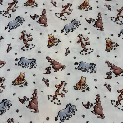 Disney Winnie The Pooh And Friends On White Sold By The Half Yard - Image 1 of 4