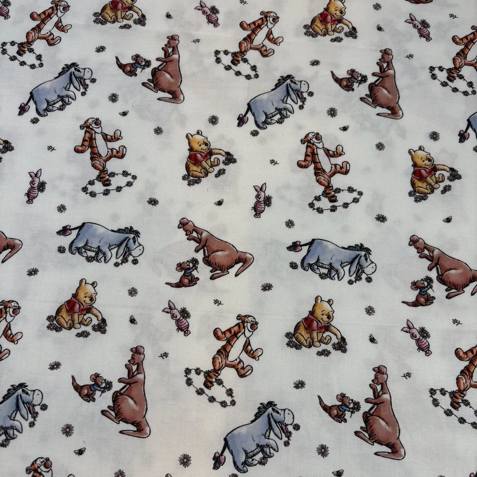 Disney Winnie The Pooh And Friends On White Sold By The Half Yard - Image 1 of 4