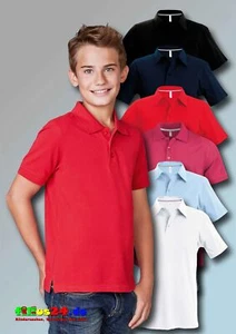 Camisa polo manga corta para niños KARIBAN lisa en 6 colores y 5 tallas 4 a 14 años - Imagen 1 de 13