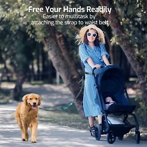 Dog Leash Hands Free with Dual Bungees for up to 150 lbs Large Dogs 2 Handles
