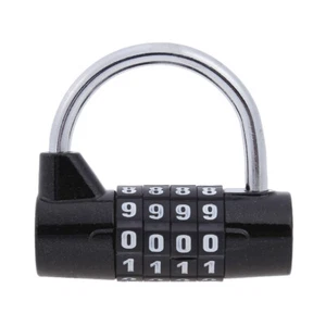 DE* 4 Digit Password Safety Lock Wide Shackle Combination Padlock New - Bild 1 von 6