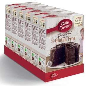 Pack of 6 Betty Crocker Devils Food Gluten Free Cake Mix 6x 425g Packs Baking - Picture 1 of 12
