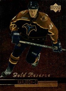 1999-00 Upper Deck Gold Reserve Hockey Card #337 Andreas Karlsson SP Rookie