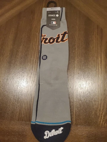 Stance Infiknit Detroit Tigers Socks. "Tigers Road Jersey 2" Size L Cover