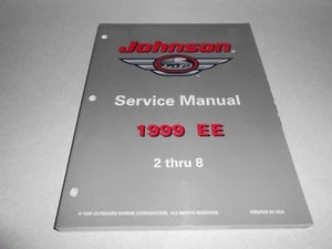 1999 GENUINE JOHNSON EVINRUDE 2 HP THRU 8 HP OUTBOARD REPAIR SERVICE MANUAL - Picture 1 of 2