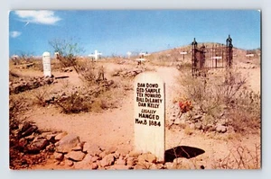 Postal Arizona Tombstone AZ Boothill Cementerio Años 60 Cromo Sin Publicar - Imagen 1 de 2