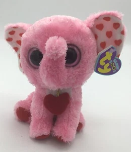 Ty Beanie Boos TENDER the Valentine Pink Elephant 6" MWMTs Plush Stuffed Toy - Picture 1 of 5