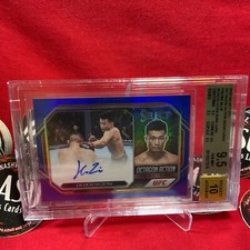 Korean Zombie Auto Blue /75 2023 Panini Select UFC Chan Sung Jung BGS 9.5
