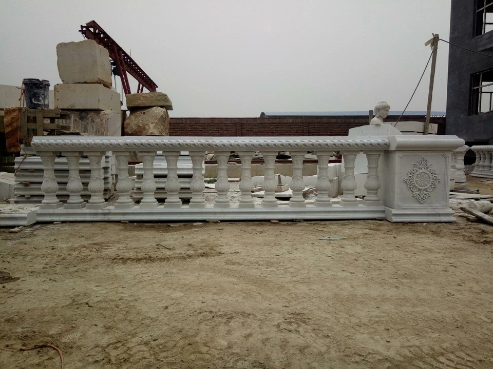 BEAUTIFUL CARVED MARBLE ESTATE INTERIOR OR EX BALUSTRADES AND RAILINGS - HBR32 - Image 1 of 1