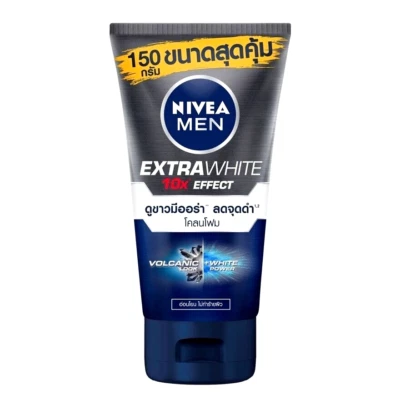 Nivea Men Extra White Mud Foam Repair Acne Stain Cleanser Deep Dark Spot 150G. - Image 1 of 3
