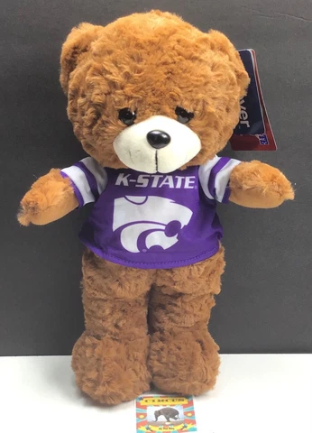 K-State Wildcats NCAA / Plush Teddy Bear w Purple Jersey / Stuffed Animal / NEW Cover