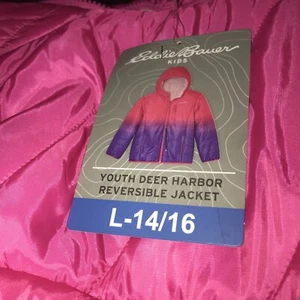 NEW! GIRLS YOUTH EDDIE BAUER DEER HARBOR REVERSIBLE JACKET! INSULATED! VARIETY - Picture 1 of 1