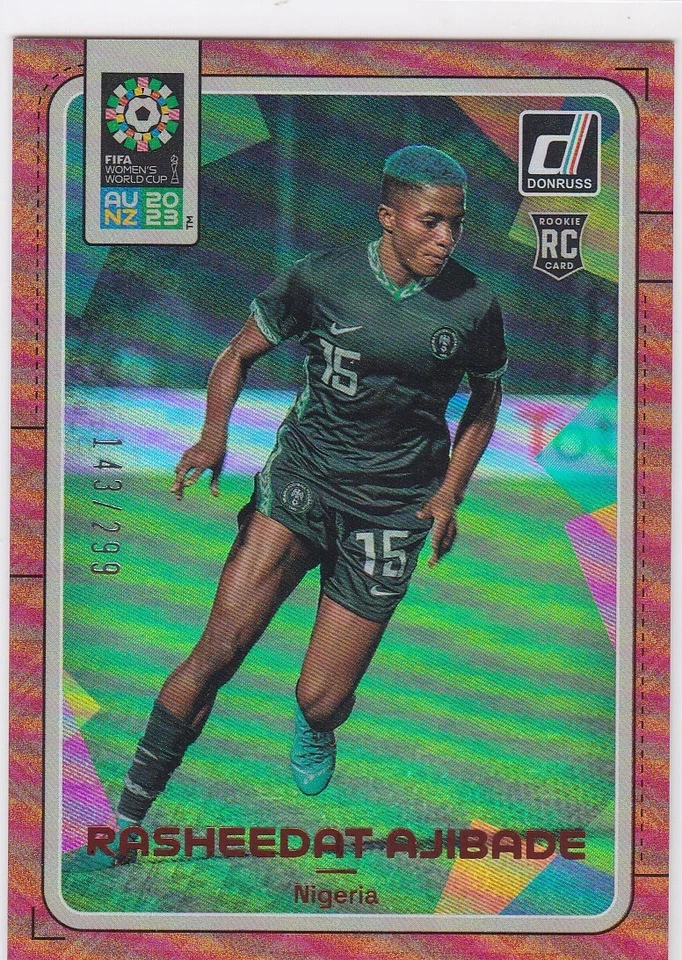 2023 Panini Donruss FIFA Women's WC Red #125 RASHEEDAT AJIBADE #143/299 - Image 1 of 1