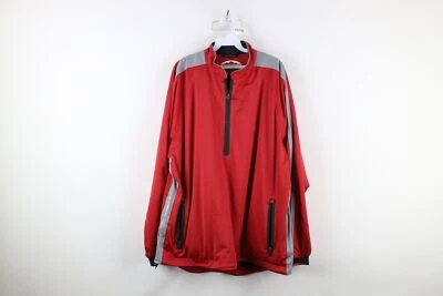 Sun Mountain Rainflex Mens Size XL Waterproof Half Zip Pullover Golf Jacket Red - Image 1 of 4
