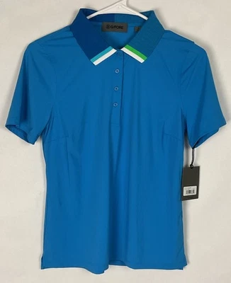 "Nuevo polo de golf para mujer G/Fore Gfore tecnología sedosa de nailon talla S azul 34x23,5""" Foto 1 de 4