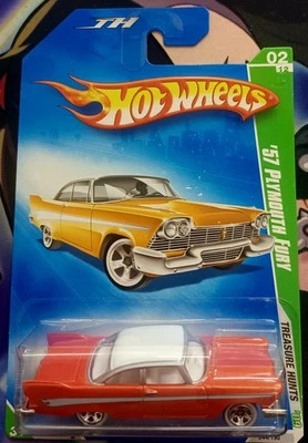 Hot Wheels '57 Plymouth Fury Treasure Hunts '09 2/12 naranja 044/190 con protector Foto 1 de 4