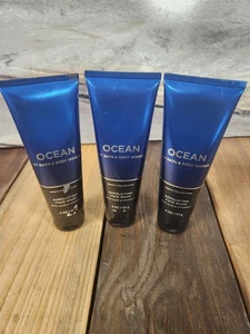 3PK Bath & Body Works Men's Collection Ocean Exfoliating Face Wash 4 oz NEW - Picture 1 of 1