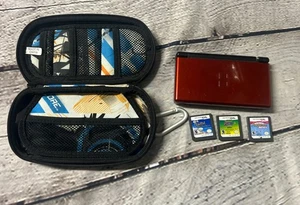 Nintendo DS Lite (USG-001) Konsole mit Hülle & 3 Spielen für Ersatzteile ungetestet - Bild 1 von 5