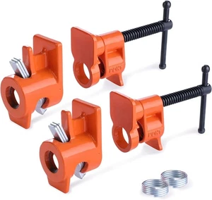 Paquete de 2 52 abrazaderas de tubo de pegado de madera PONY para un estilo de 1/2 pulgada, naranja  - Imagen 1 de 7