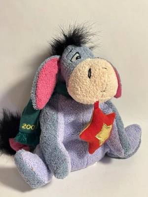 2001 Disney Store Eeyore Winnie the Pooh Christmas with tree topper Star Plush - Image 1 of 4