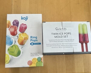 Koji Ring Pops Mold + Sur La Table Twin Ice Pops Mold Set Lot of 2 items - Picture 1 of 9