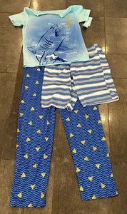 Cat & Jack Jungen Größe XLarge 16 Pyjama Set Shorts Hose Shirt Pizza Hai blau - Bild 1 von 5