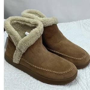 Neu mit Etikett Sanuk Damengröße 8 braun schöne Bootah Cord Bootie Stiefel - Bild 1 von 11