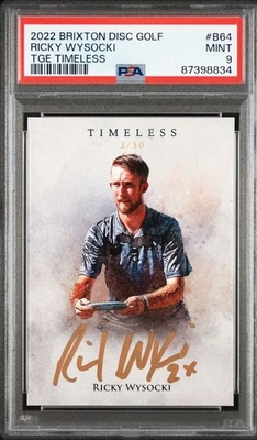 2022 Brixton Golden Era Ricky Wysocki Auto /50 PSA 9 MINT Timeless B64 Disc Golf - Image 1 of 2