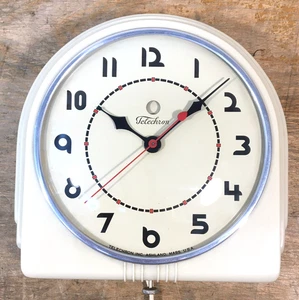 MINT Vintage art deco Telechron Kitchen Clock model # 2H07 "Buffet" WORKS - Picture 1 of 12