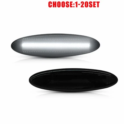 Luzes indicadoras laterais traseiras de LED brancas fumê para 97-04 Chevrolet Corvette C5 2-10X - Imagem 1 de 4