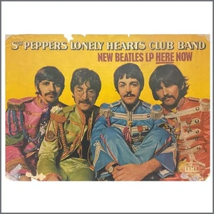 Beatles 1967 Sgt. Peppers Lonely Hearts Club Band EMI Promotional Poster (UK) - Imagen 1 de 2