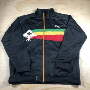 A4860 LRG Lifted Research Group Track jacket Mens 2XL Zip Up Black - Picture 1 of 11