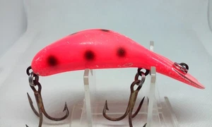 Vintage Heddon Magnum Tadpolly Fluor Black Spot RFB 3 5/8" TAD Crankbait 5/8oz Kunstköder - Bild 1 von 7
