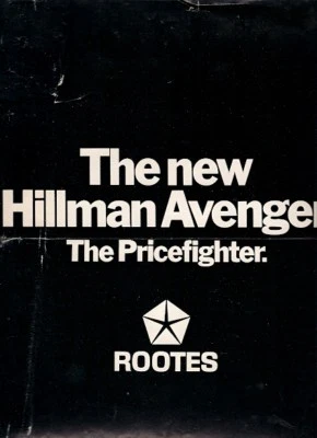 Hillman Avenger Advertising Supplement 1970 UK Market Foldout Brochure FAIR - Image 1 of 2