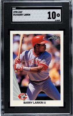 1990 Leaf #18 Barry Larkin SGC 10 GEM MINT - Image 1 of 2