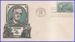 USA2 # 933 U/A CACHET CRAFT FDC F.D.R. e mappa - Foto 1 di 1