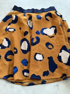 3.1 Phillip Lim For Target Skirt Womens 6 Orange Blue Leopard Print A Line Mini - Picture 1 of 4